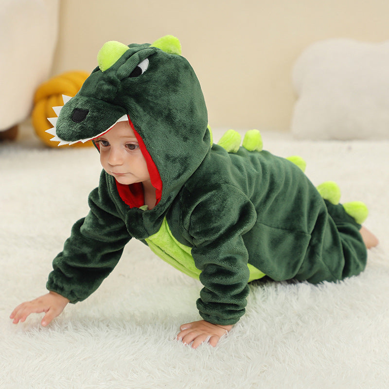 Comfortable all-in-one outfit for young children with a charming pattern.