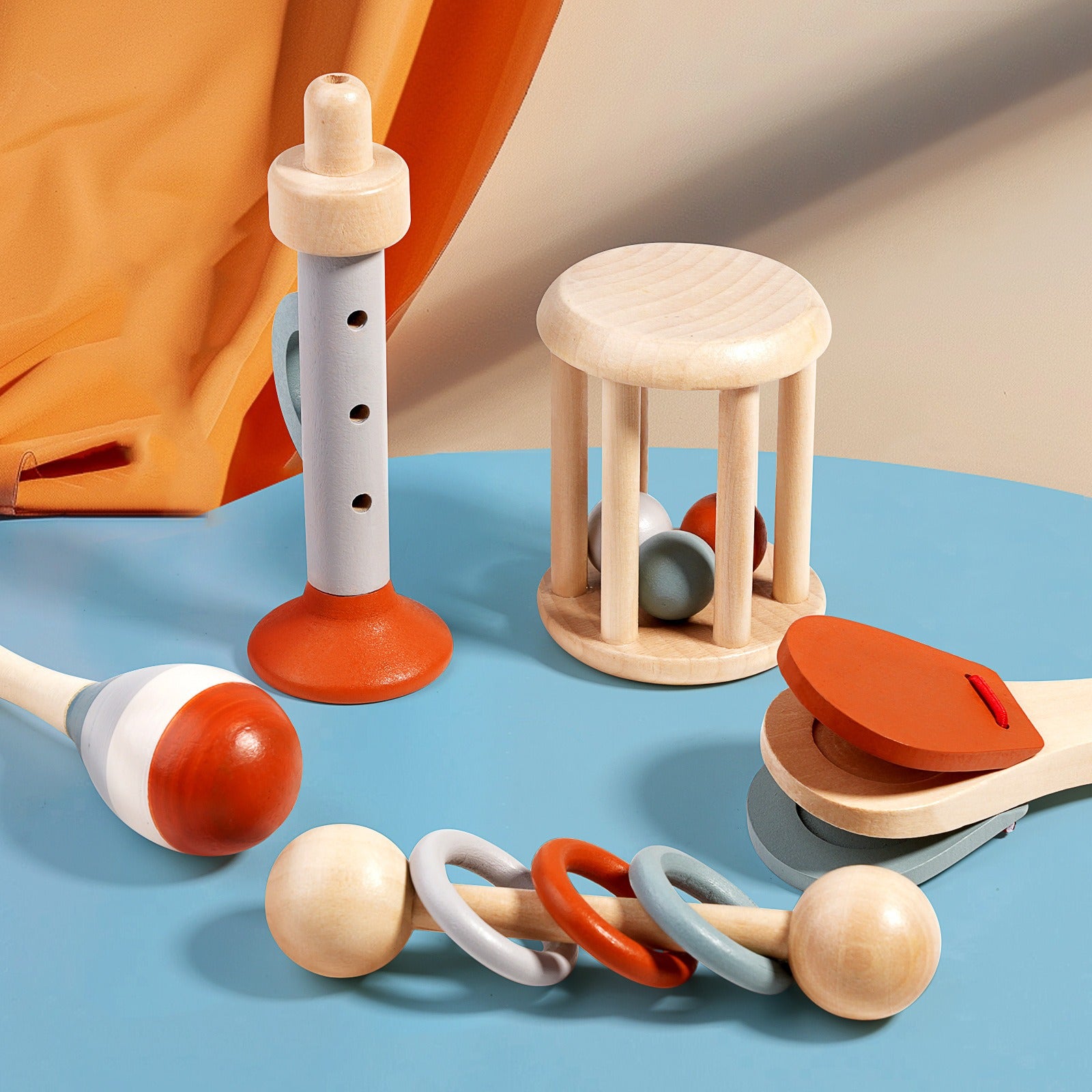 Sensory toys for early learning and development.