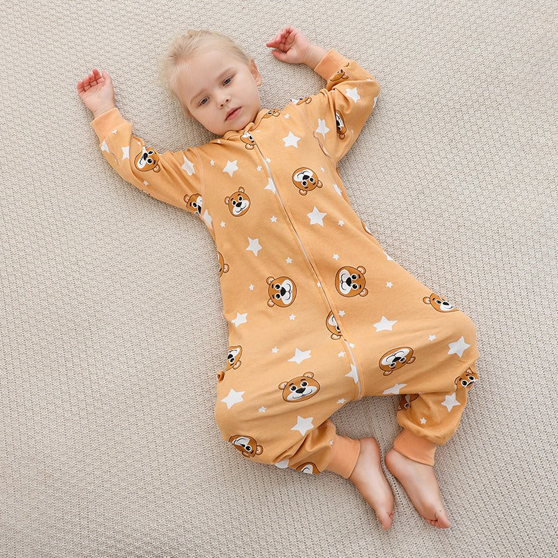 Baby Pajamas In Brown Bear Pattern