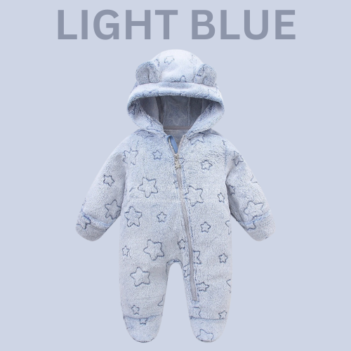 Baby Cartoon Hooded Jumpsuit - Cozy Crawling Suit for Infants